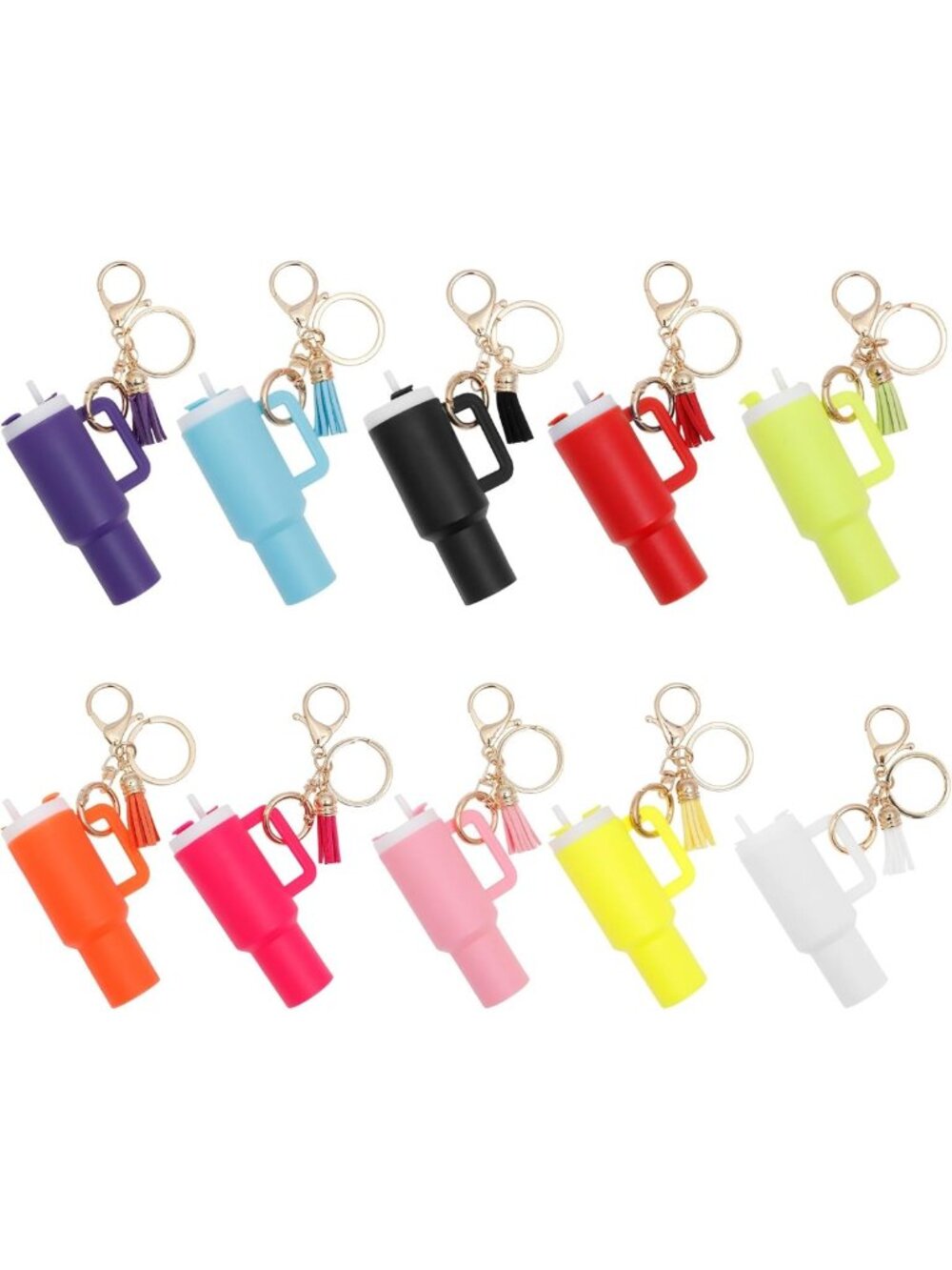 Cute Mini Tumbler Keychain Chapstick Holder | Adorable Bag Charm Accessory
